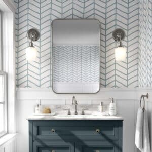 Inky Herringbone Wallpaper