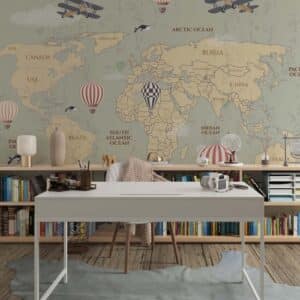 World Explorer Map Wallpaper Mural